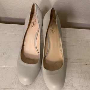 Coach monogram bottom heels